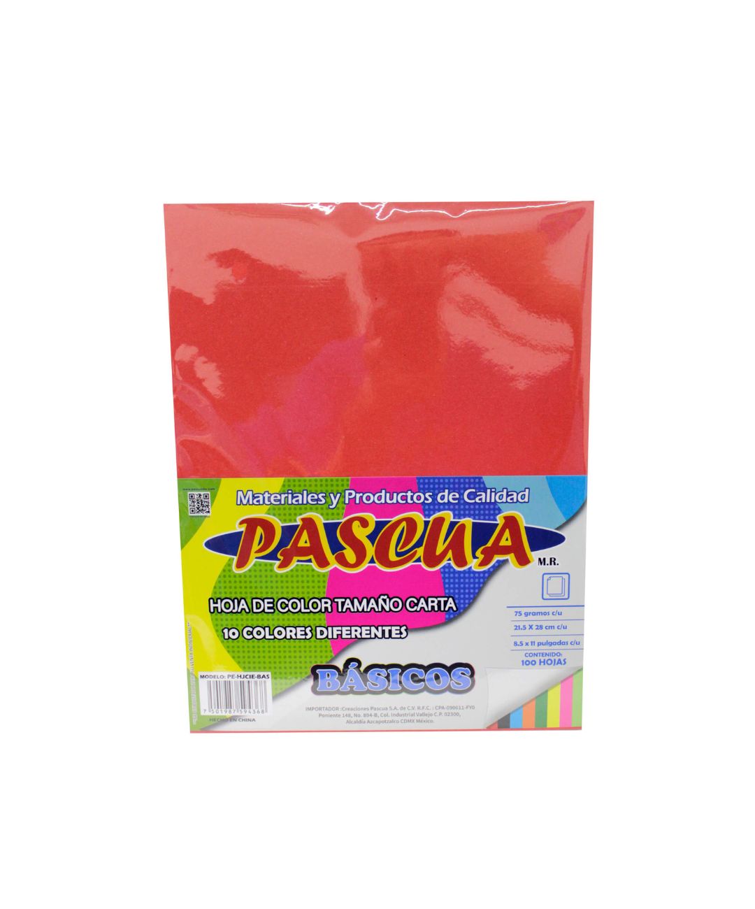 HOJA DE COLOR PAQ C/100