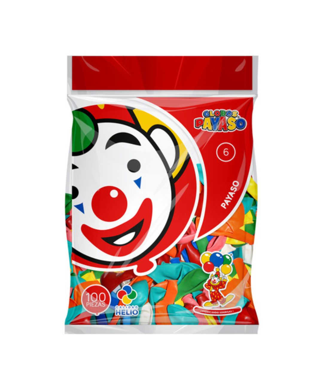 BOLSA GLOBO N. 6 SURTIDO GLOBOS PAYASO