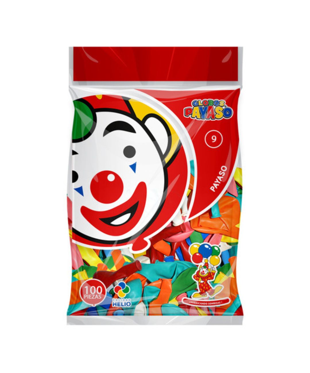 BOLSA GLOBO N. 9 SURTIDO GLOBOS PAYASO